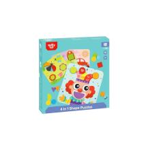 TOOKY TOY Puzzle 4 in 1 Puzzle Mntessori Blocks