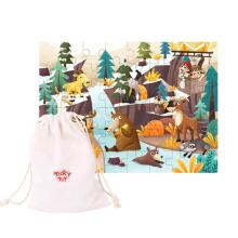 TOOKY TOY Puzzle with Bag Alpine Animals and Landscape Puzzle 49 pcs.
