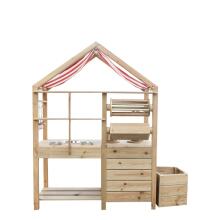 CLASSIC WORLD EDU Large Wooden Kitchen with Canopy + Accessories