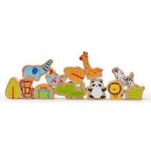 CLASSIC WORLD Wooden Threading Blocks ZOO 13 pcs.