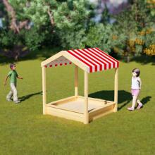 CLASSIC WORLD EDU Wooden Sandbox with Roof