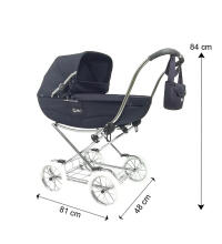Arrue Princess Jr. Art.250616 Nevada Large classic doll stroller with bag