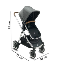 Arrue Obe Art.250630 Navy Baby stroller with cradle
