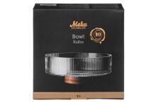 Maku Glass bowl ribbed 26 cm