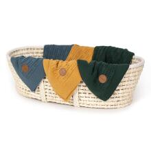 Knitted blanket in gift box (90x90) Herringbone Emerald