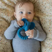 Natruba Ocean Rattle Art.251333 Teether made of 100% natural rubber, 2 pcs.