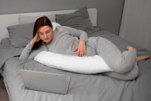 La Bebe™ Maternity Pillow Sì - Duo Art.200543 Linen fabric. Multifunctional maternity pillow for pregnancy and breastfeeding