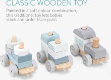 Navaris Wooden Train Art.55243.01 Wooden train with figures