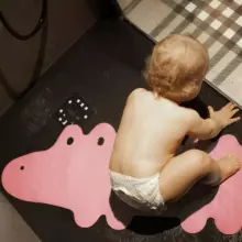 Bam Bam Bath Mat Crocodile Art.BL149 Pink Bath mat