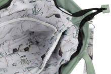 LEATHERETTE BAG OLIVE CRANES