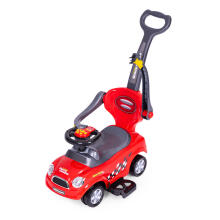Ride-on car, walker, push car, swivel wheels, handle, sounds - red