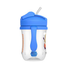 DR.BROWN'S training cup with straw and weight, 270 ml, blue