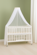 La Bebe™ Canopy Universal Art.252197 White Universal Canopy / Mosquito Net for Baby Cot or Cradle 150х150 см