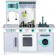 Large Wooden Play Kitchen for Kids with Accessories ECOTOYS