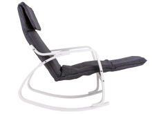 Rocking Chair with Adjustable Footrest White Frame ModernHome