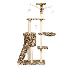 Cat Scratching Post Tree with House and Bed 138 cm XL Petsi