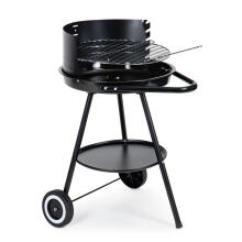 Round garden grill with adjustable grate height, MultiGarden