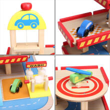 Большой деревянный гараж с подъемником + машины Ecotoys