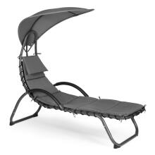 Garden Lounger with Large Oval Canopy MultiGarden