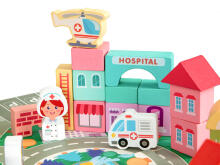 Деревянные обучающие блоки городская мат 121 шт. ECOTOYS