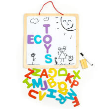 Educational magnetic chalk blackboard with letters 3in1