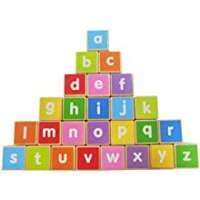 Wooden train large educational blocks alphabet Ecotoys