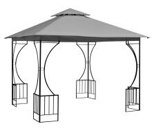 2-in-1 Dārza Paviljons Telts 3x3 m ar Odu Tīklu un Pilnām Sienām MultiGarden