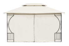 Dārza paviljons telts 3x4 m ar sānu sienām bežā MultiGarden