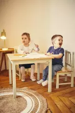Geuther Activity Seating Set Art.2413SET_GRNA Комплект деревянной мебели столик +2 стула