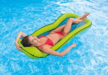 Beach mattress with mesh for cooling green 58836 INTEX