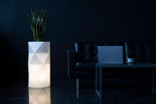 Designer pot MONUMO ASTI White with lighting