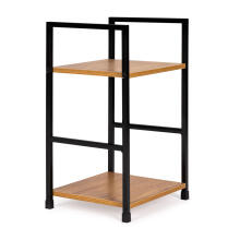 Modern wooden bookcase, nightstand with 2 shelves, LOFT
