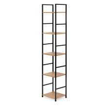 Modern wooden shelf, metal frame LOFT, 5 shelves