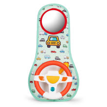Interactive steering wheel mat for the car