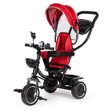 Tricycle with rotating seat, canopy, red, ECOTOYS