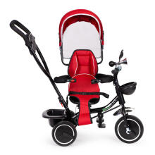 Tricycle with rotating seat, canopy, red, ECOTOYS