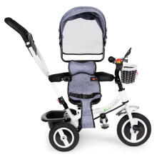Tricycle rotating canopy durable rubber wheels gray ECOTOYS