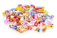Educational wooden blocks set - Candy city 116 pcs