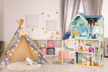 XXL leļļu māja Maya Residence 28 gabali ECOTOYS