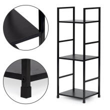 Modern wooden shelf, metal frame LOFT, 3 shelves, black ModernHome