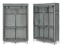 Textile wardrobe - a large fabric wardrobe with shelves for clothes and shoes