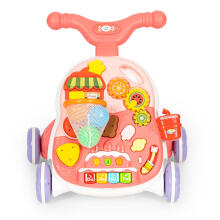 Interactive pusher 2in1 walker and educational table with sounds red