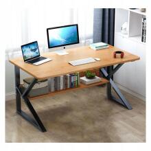 Computer desk, office desk with shelf, 100x60 cm, brown