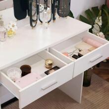 Modern Home Toilet Table Art.CHDT03 Large modern cosmetic dressing table with mirror drawer
