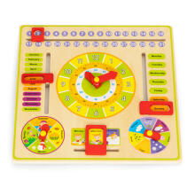 Wooden educational manipulative board, calendar clock ECOTOYS