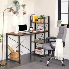 Koka dators galds ar loft plauktiem