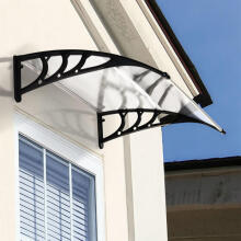 Door Canopy 120x100 cm Polycarbonate Roof Cover ModernHome