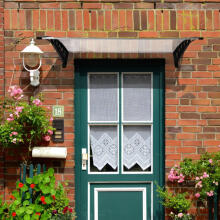Door Canopy 150x80 cm Polycarbonate Roof Cover