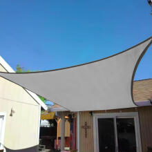 Square sunshade sail, waterproof canopy, 3x3 m, gray, MultiGarden