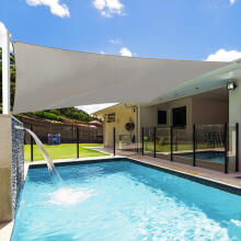 Square sunshade sail, 5x5 m, waterproof canopy, gray, MultiGarden